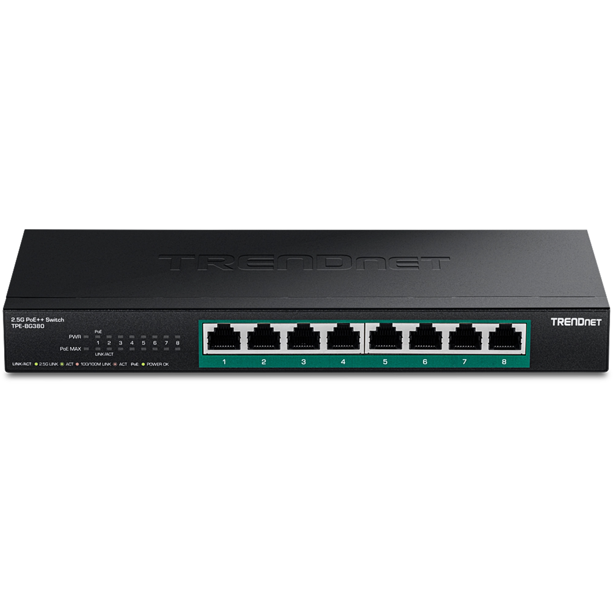 TRENDnet TPE-BG380 8-Port 2.5G PoE++ Switch Schwarz