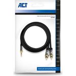 ACT 1.5 meter High Quality audio connection cable 1x 3.5mm stereo jack male - 2x RCA male (AC3605)