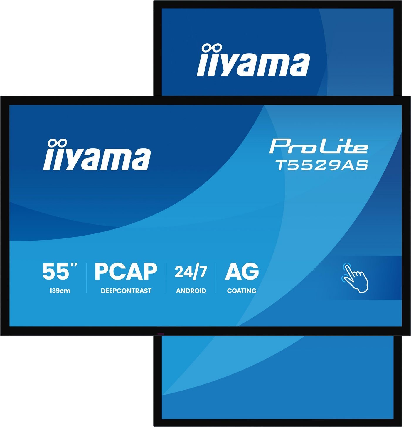 Iiyama ProLite T5529AS-B1AG 55" Digital Signage Display mit Touchscreen 4K UHD Schwarz Matt