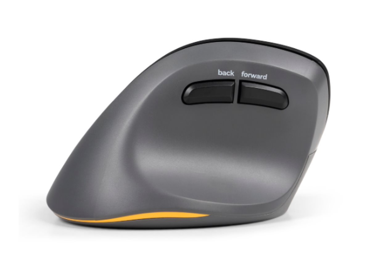 Bakker Elkhuizen PRF Pro Vertikale Maus Linkshänder USB-C Bluetooth 5.2 2,4 GHz Schwarz