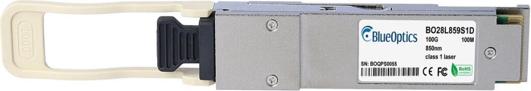 Kompatibler IBM EB59 BlueOptics BO28L859S1D QSFP28 Transceiver, MPO/MTP, 100GBASE-SR4, Multimode Fiber, 4x850nm, 100 Meter, 0°C/+70°C, DDM (EB59-BO)