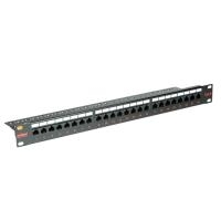ROLINE Kat. 6 / Class E 48,30cm (19")-Patchpanel, 24P, ungeschirmt, schwarz (26.11.0362)