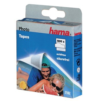 Hama Fototapes doppelseitige Klebepads 12 x 13 mm, 500 Stück, Weiß