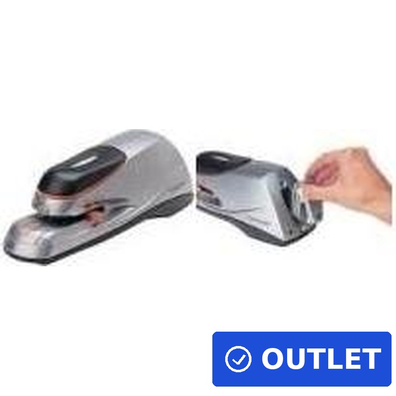 Rapid Elektrisches Heftgerät Optima 20E, weiß/grau/blau Heftleistung: 20 Blatt, Einlegetiefe: 42 mm, aus ABS/Metall, - 1 Stück (2102351) (geöffnet)