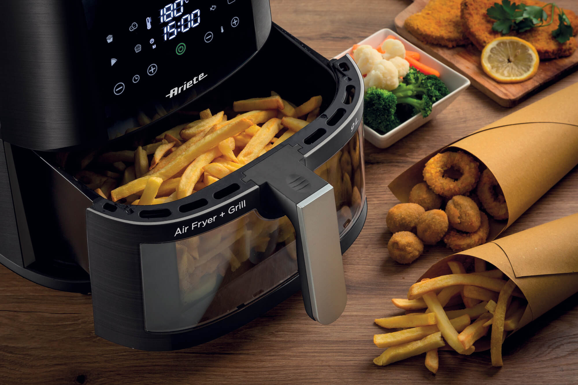 Ariete 4630S Airy Fryer Heißluftfritteuse 9 l Schwarz