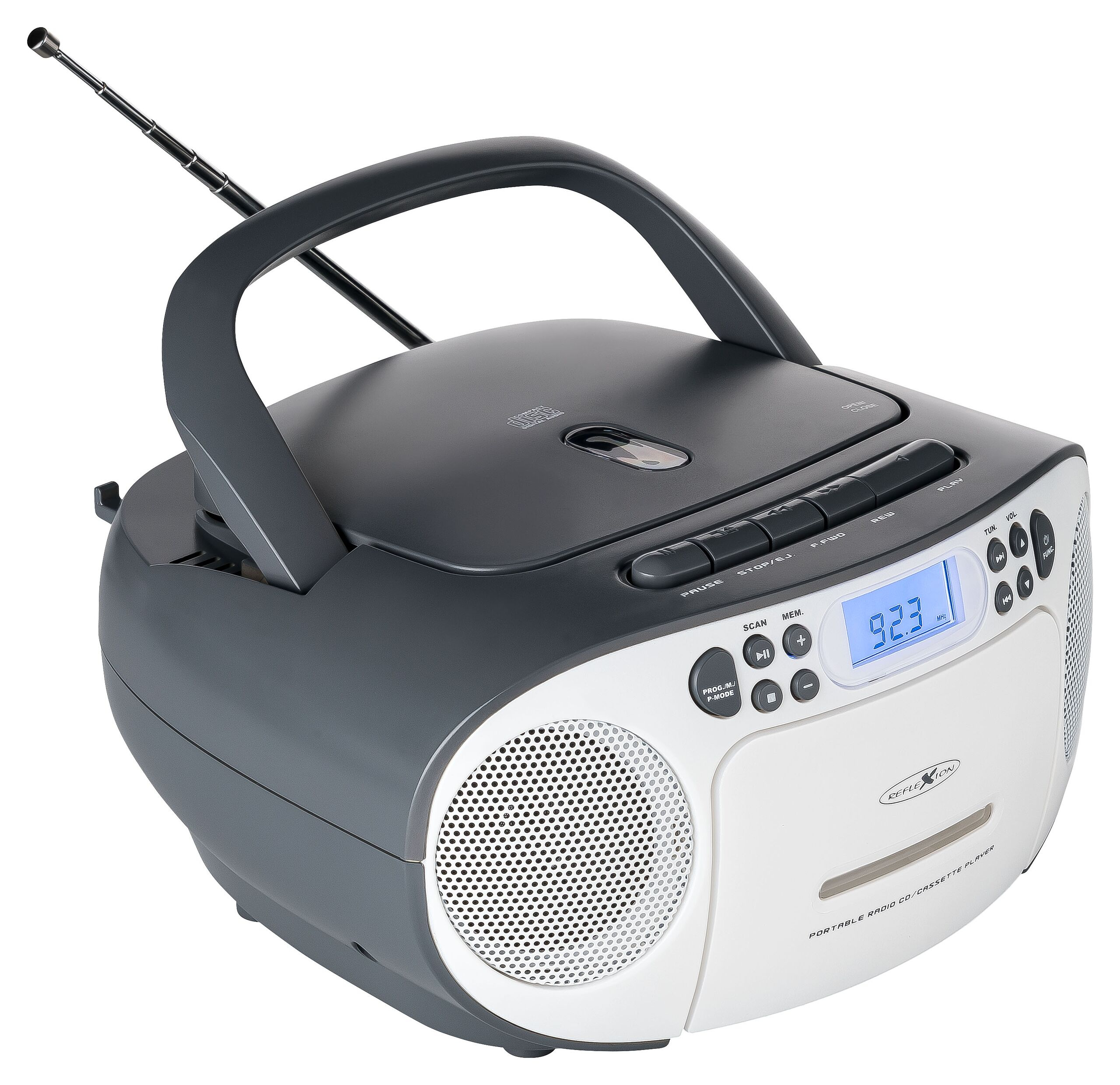 Reflexion RCR2260 Tragbarer CD-Player Grau, Weiß