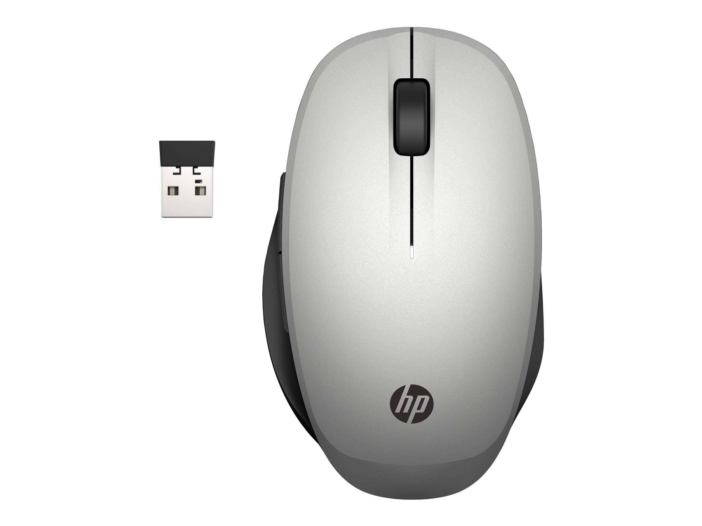 HP Dual Mode Maus Bluetooth 2.4 GHz Silber