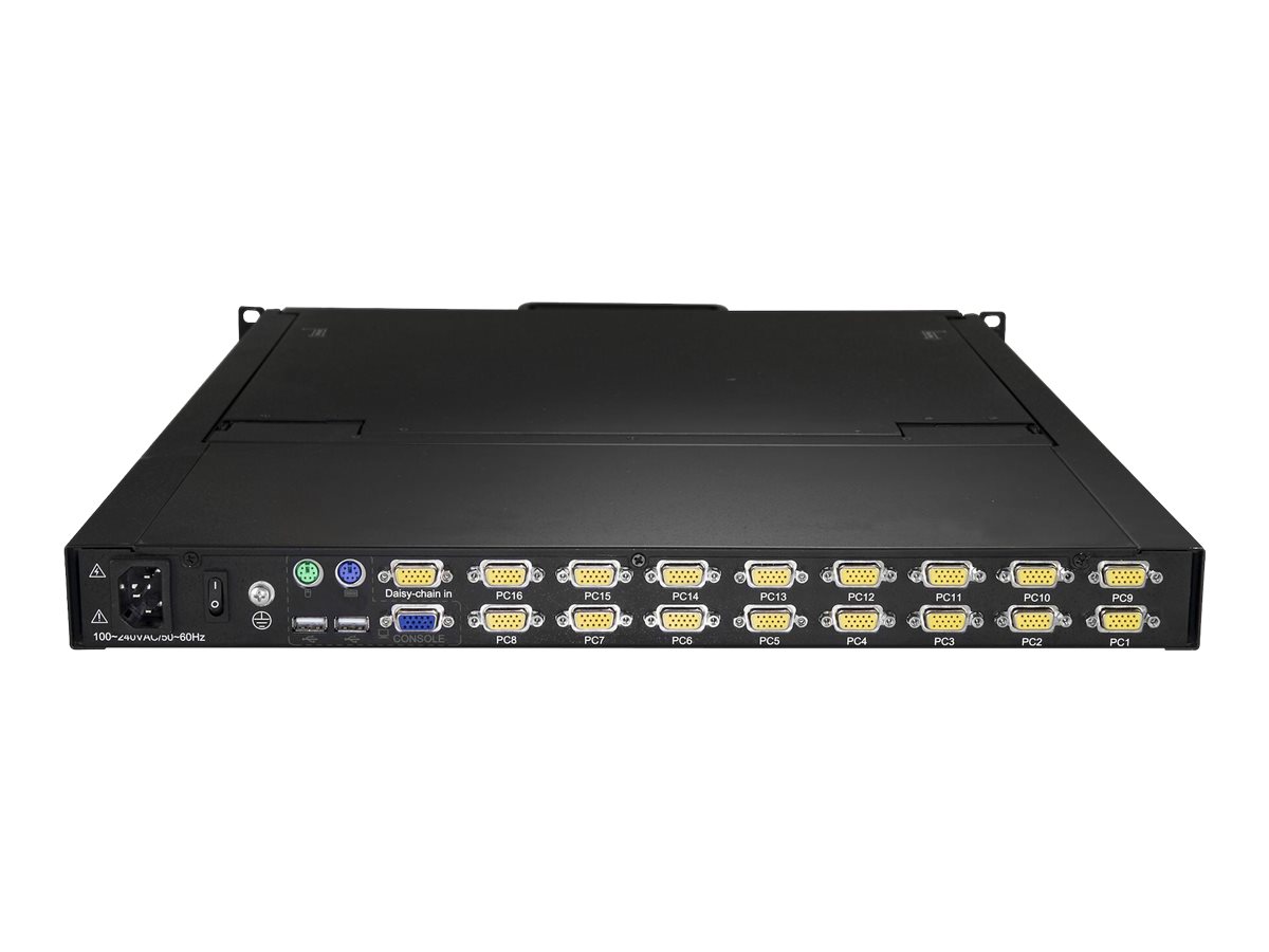 StarTech.com RKCONS1916K KVM-Konsole 19" 16 Anschlüsse 1280 x 1024 VGA Schwarz