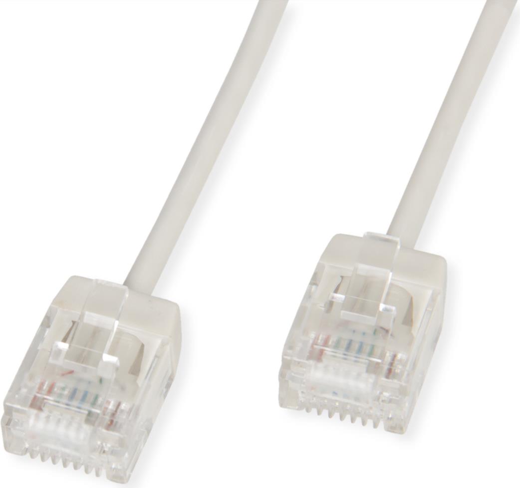 ROLINE UTP Patchkabel Kat.6A Ultra- kurzer RJ45 grau 1m (21.15.4401)