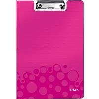 Leitz WOW Clipfolder with cover A4 Metall - Hartschaumstoff Pink Klemmbrett (4199-00-23)