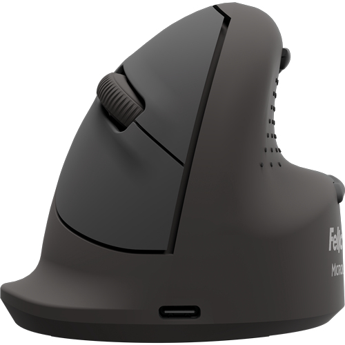 Fellowes Breyta Plus+ Vertikale Maus Medium Linkshänder Bluetooth 2,4 GHz USB-C Schwarz