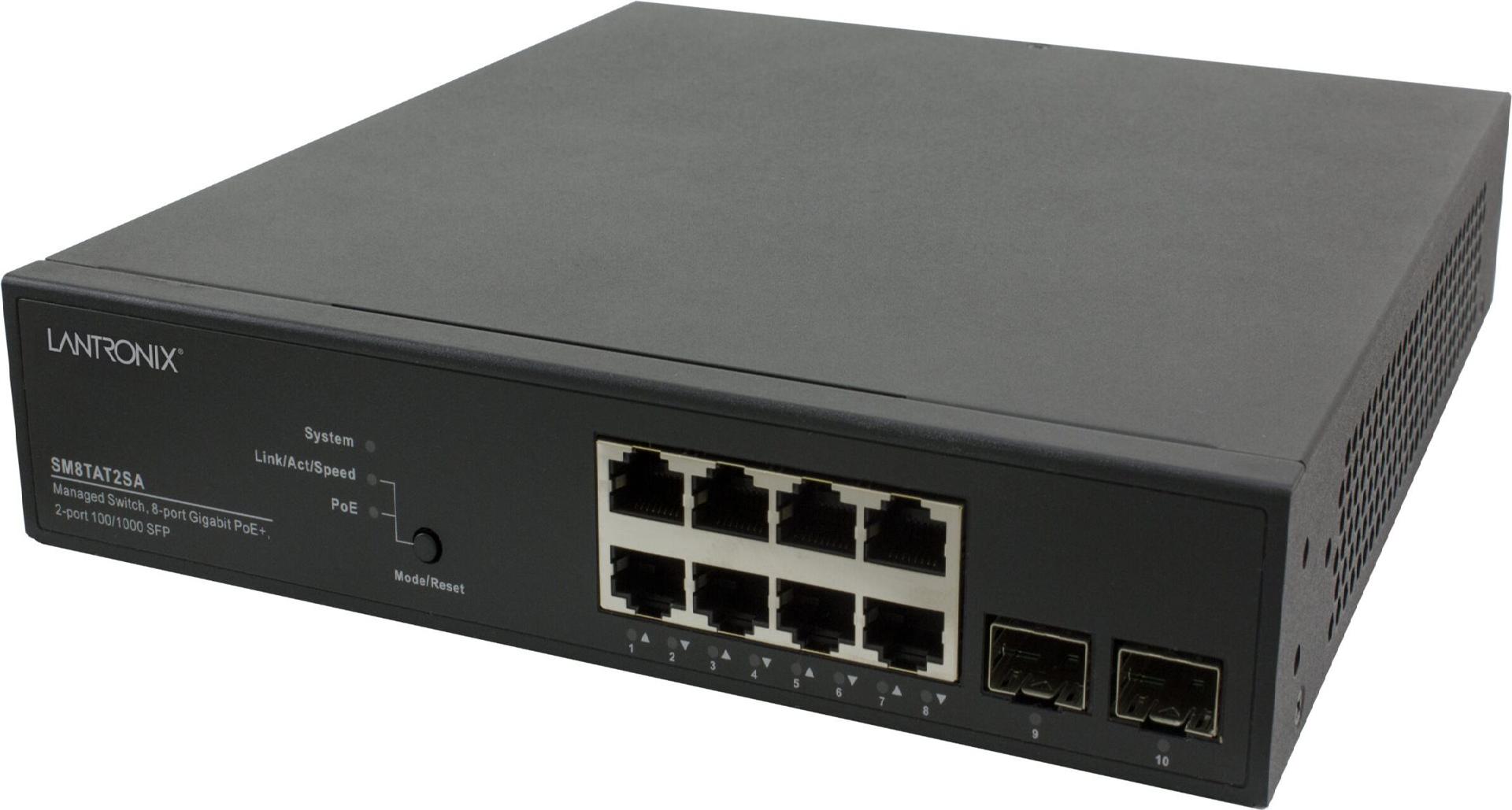 Smart Managed PoE+ Switch, 8-port Gigabit PoE+, 2-port 100/1000 (SM8TAT2SA-EU)