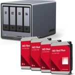 Ugreen NASync DXP4800 Plus+ Western Digital Festplatte 4 x (35261& 4x WD80EFPX)