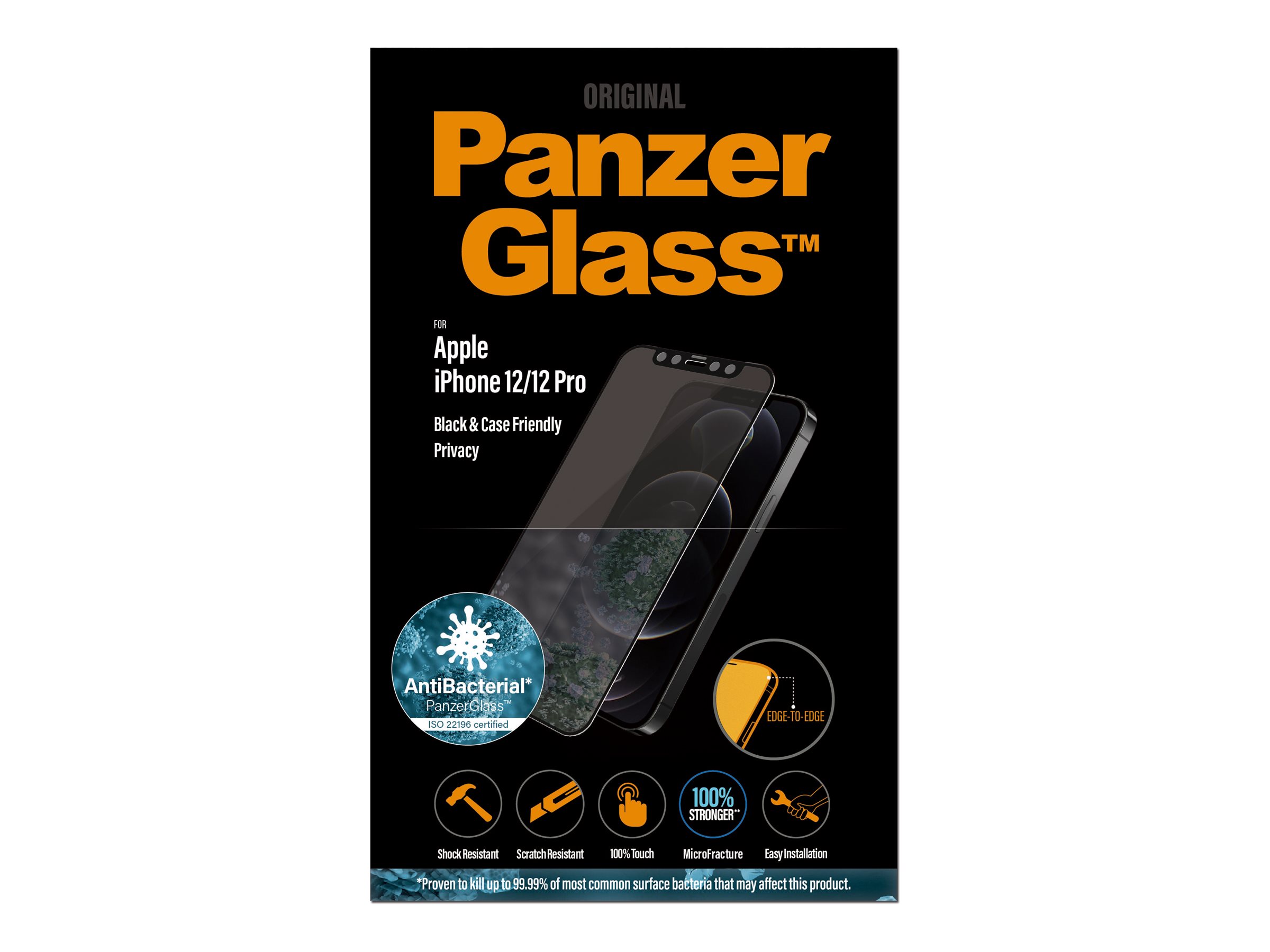 PanzerGlass Original P2711 6,1" Antiblend Displayschutzfolie Schwarz Transparent