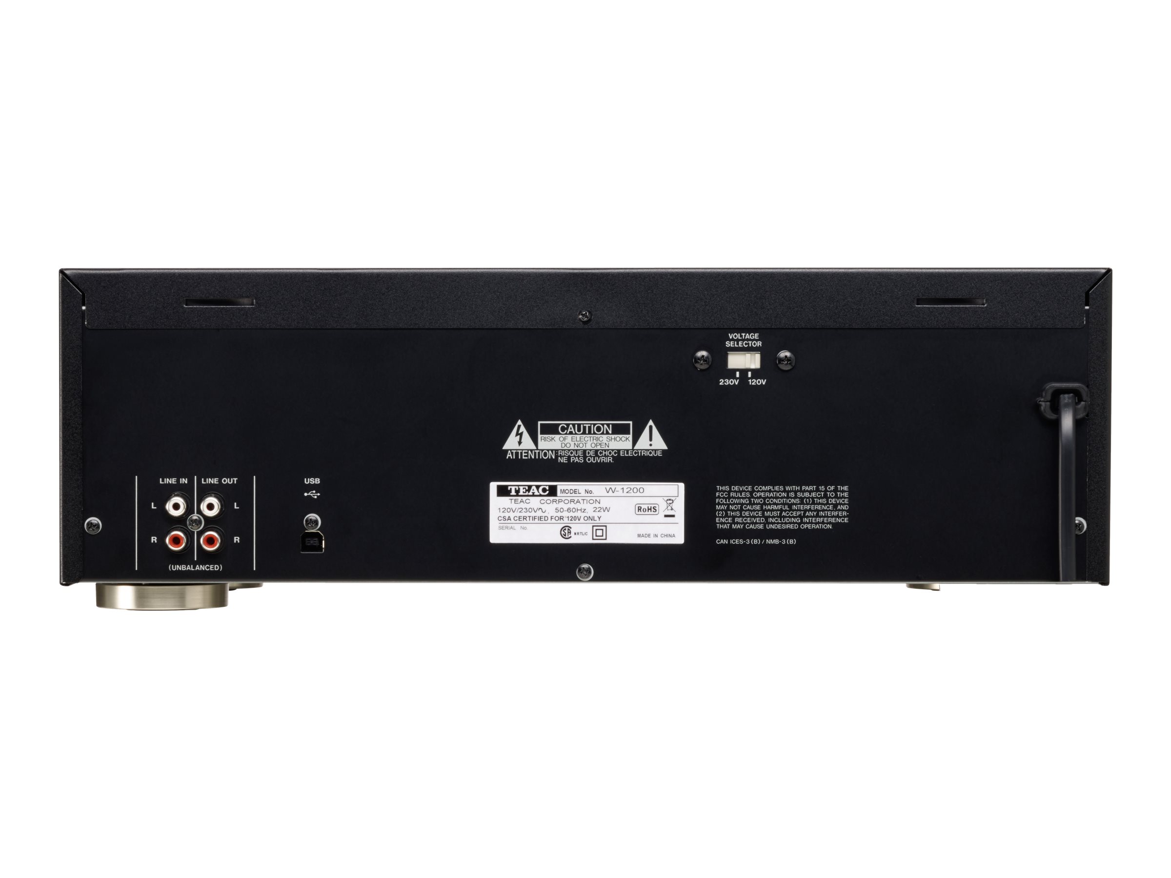 Teac W-1200 Doppelkassettendeck Schwarz
