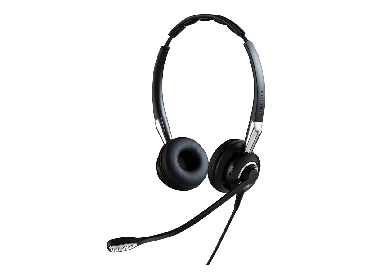 Jabra BIZ 2400 II QD Duo NC Wideband Balanced On-Ear Headset Schwarz, Silber