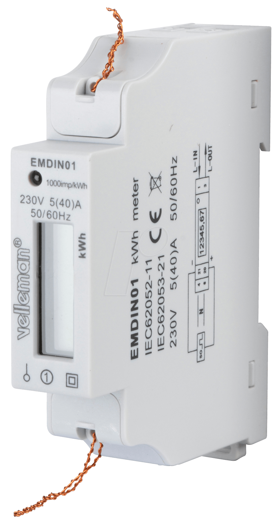 VE EMDIN01 - Energiezähler 1 Phase LCD Display (EMDIN01)