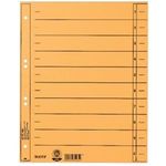 LEITZ Trennblätter, A4 Überbreite, Manilakarton 230g-qm,gelb durchgefärbt, Blanko-Registertaben können in verschiedenen (1658-00-15)