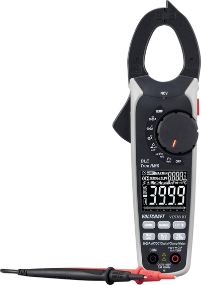 VOLTCRAFT VC538 Stromzange digital CAT III 600 V, CAT II 1000 V Anzeige (Counts): 6000 (VC-16044235)