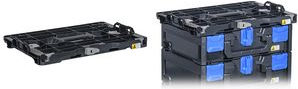 allit Multi-Adapter Platte EuroPlus HybridPlate, schwarz aus ABS-Kunststoff, zum Koppeln der EuroPlus Metaboxen, - 1 Stück (454491)