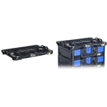 allit Multi-Adapter Platte EuroPlus HybridPlate, schwarz aus ABS-Kunststoff, zum Koppeln der EuroPlus Metaboxen, - 1 Stück (454491)