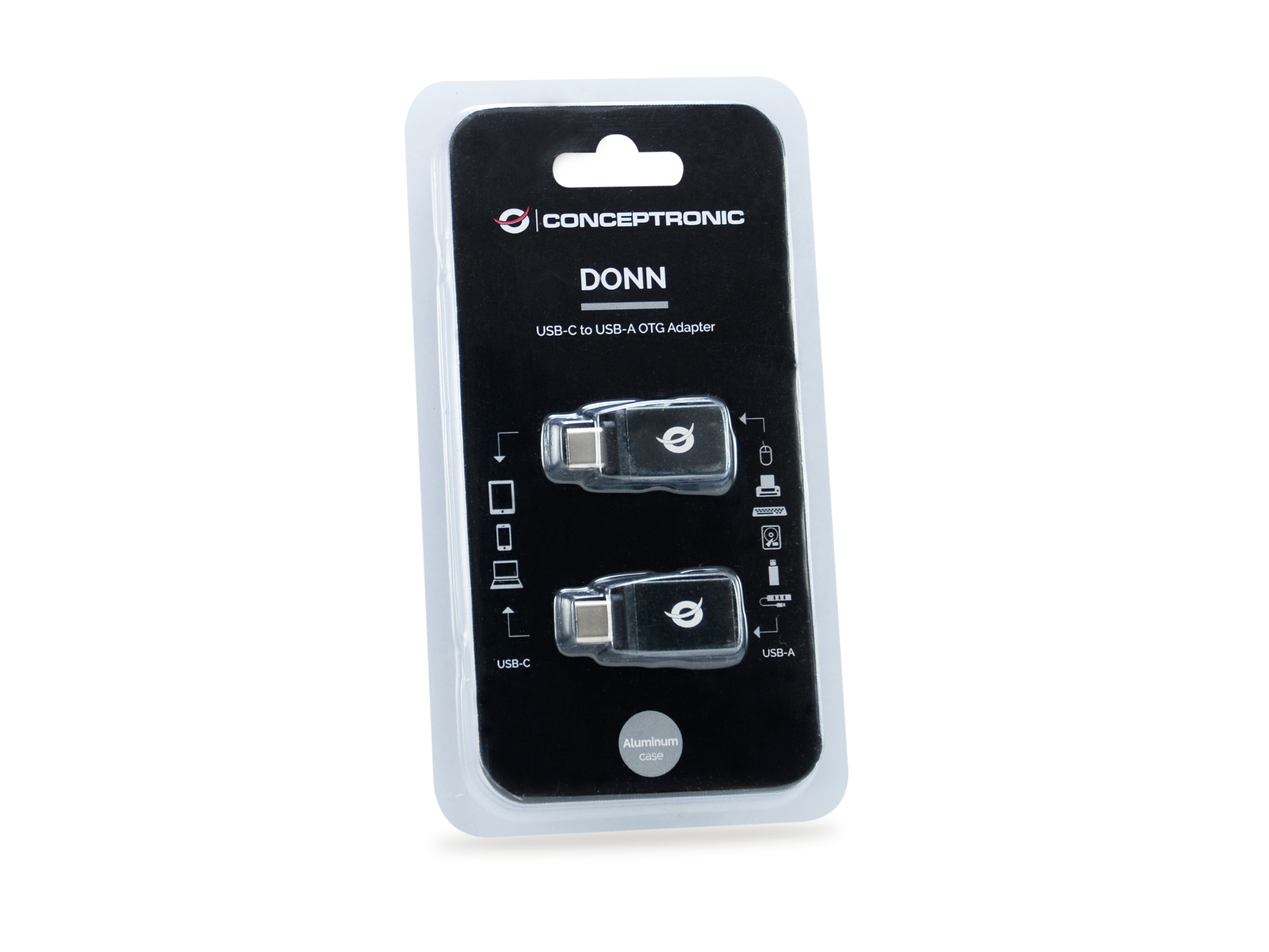 Conceptronic DONN DONN03G OTG-Adapter USB 3.1 Gen 1 Schwarz