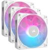 CORSAIR iCUE Link RX120 RGB Triple Starter Kit - Gehäuselüfter - 120 mm - weiß (Packung mit 3) (CO-9051022-WW)