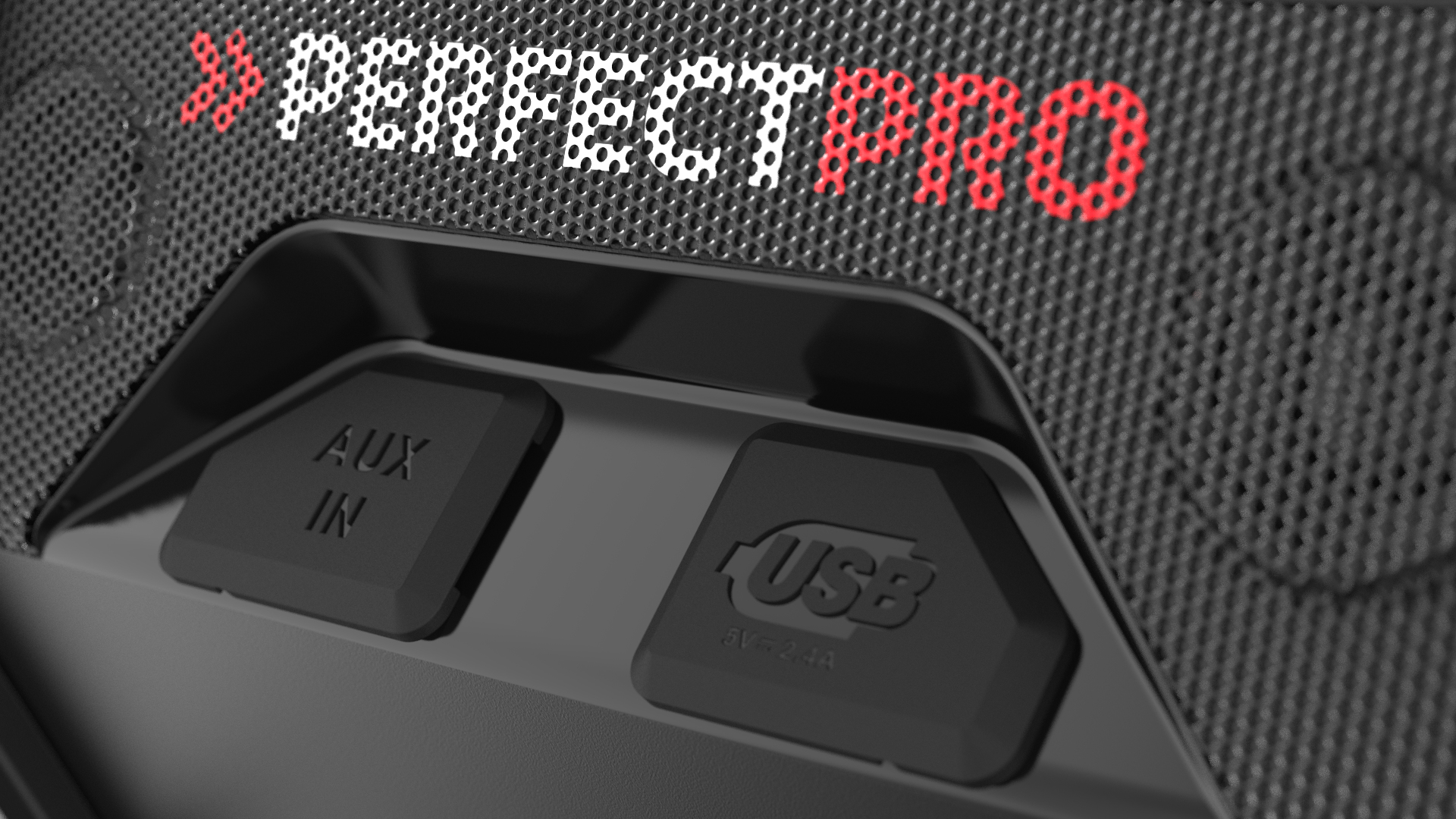 PerfectPro Rocktagon OCT-18V Baustellenradio DAB+ FM Bluetooth 30W IP65 Schwarz Rot