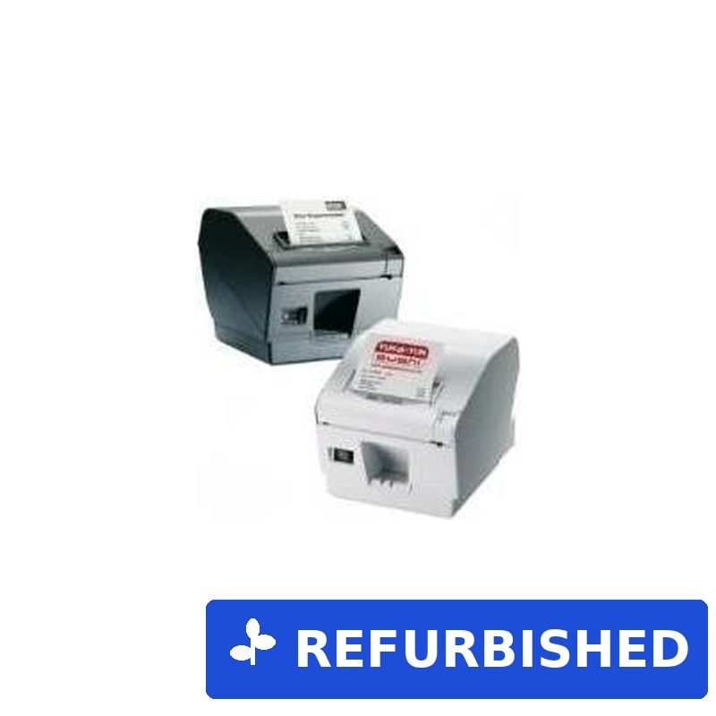 Star Micronics Star TSP743II-24, 8 Punkte/mm (203dpi), Cutter, weiß Bondrucker, Thermodirekt (zweifarbig), Auflösung: 8 Punkte/mm (203dpi), variable Papierbreite (58/82,5/80mm), Druckbreite (max.): 80mm, 250mm/Sek., inkl.: Cutter, ESC/POS, Star, separat bestellen: Netzteil, Schnittstelle, weiß (39442400) (geöffnet)