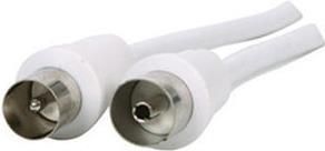 e+p HFA 3. Anschluss 1: Coax, Anschluss 2: Koaxial. Kabellänge: 3,5 m, Geschlecht: Männlich/Weiblich, Produktfarbe: Weiß (HFA3)