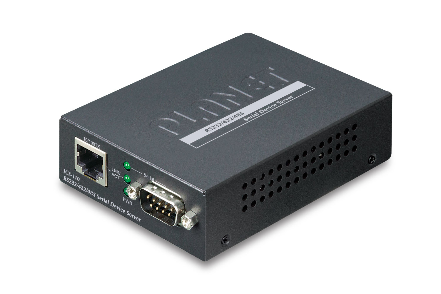 PLANET ICS-110 Serieller Geräteserver 1 Port 100 Mbit/s Schwarz