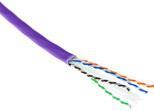 ACT Cat 6A U/UTP solid installation cable, LSZH, CPR euroclass ECA 23AWG, violet 500 meter C6A U/UTP SOLID LSZH ECA 500M (XS6115)