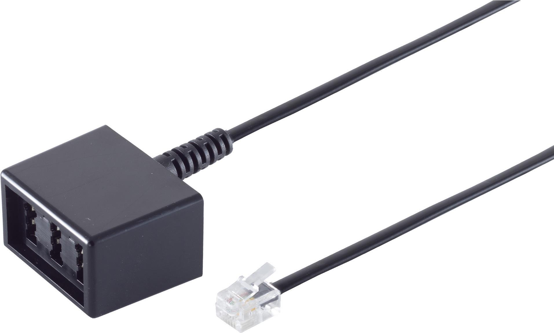 ShiverPeaks S/CONN maximum connectivity Adapter Modular Verbinder-Western-Stecker 8/4 auf TAE NFN-Kupplung, 3,0m (71283-8)
