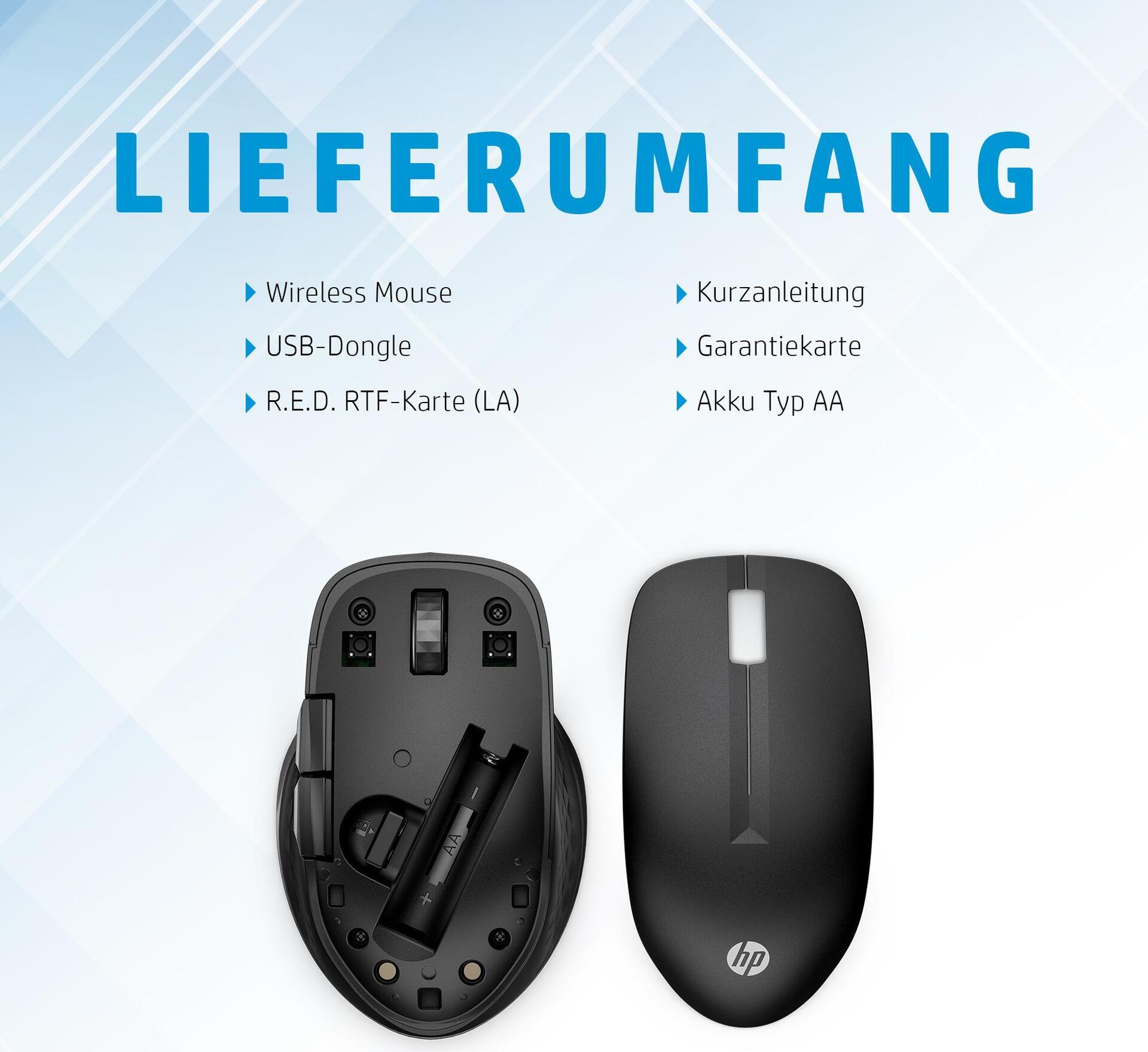 HP 430 Multi-Device Wireless Mouse Jet Black