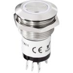 Renkforce RF-4707814 Klingeltaster beleuchtet 1fach Edelstahl, Weiß 24 V DC/ 2 A, 24 V AC/ 1 A (RF-4707814)