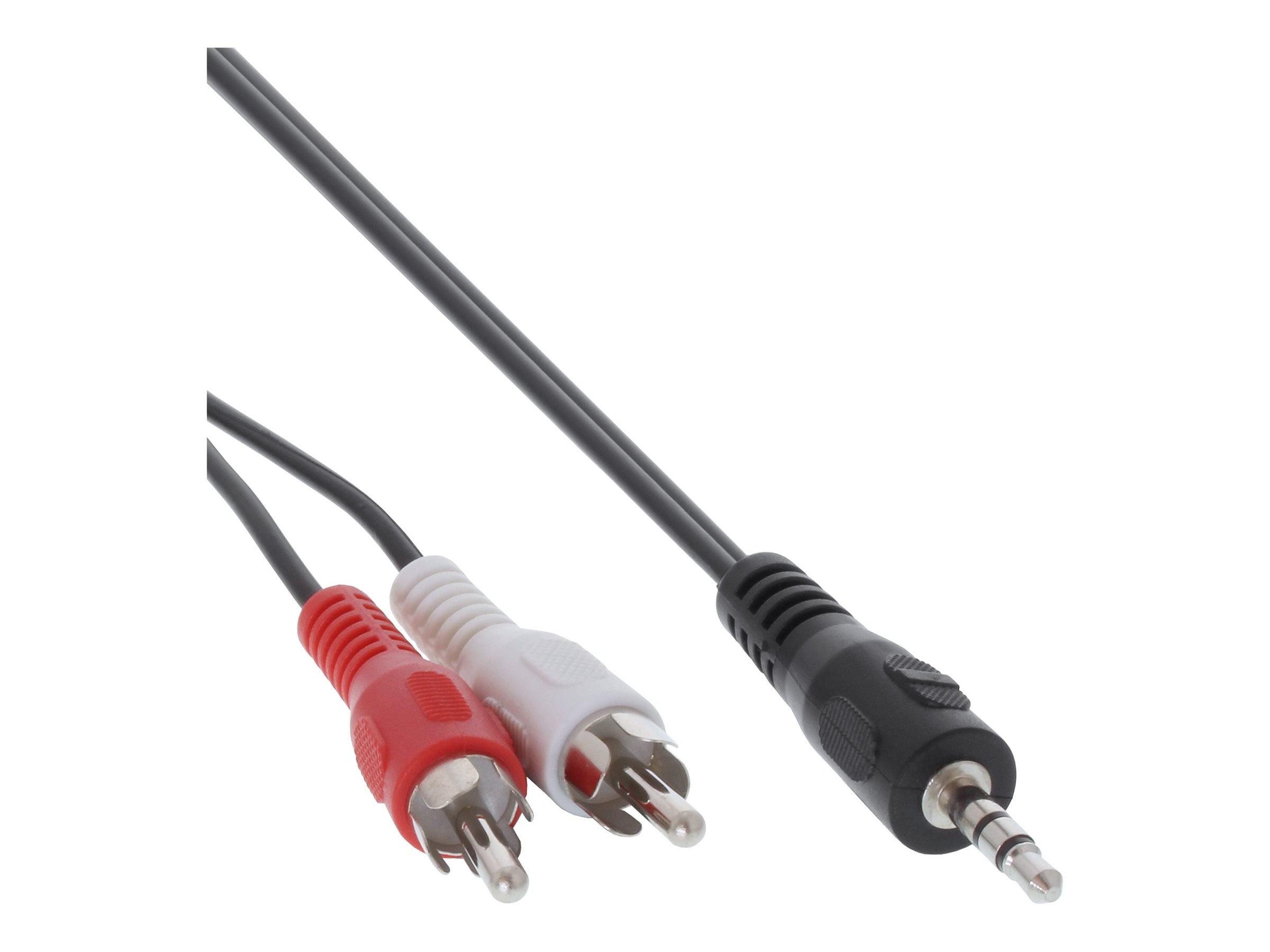 InLine Audiokabel 2x Cinch Stecker an 3,5 mm Klinke Stecker 1,5 m Schwarz