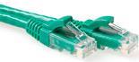 ACT Green 0.5 meter U/UTP CAT6A patch cable snagless with RJ45 connectors CAT6A U/UTP SNAGLESS GN 0.50M (IB2700)