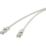 Renkforce RF-4724282 RJ45 Netzwerkkabel, Patchkabel CAT 5e F/UTP 15.00 m Grau mit Rastnasenschutz 1 St. (RF-4724282)
