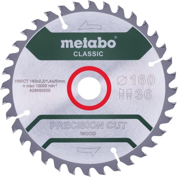 Metabo PRECISION CUT WOOD CLASSIC 628659000 Kreissägeblatt 160 x 20 x 1.4 mm Zähneanzahl: 36 1 St. (628659000)