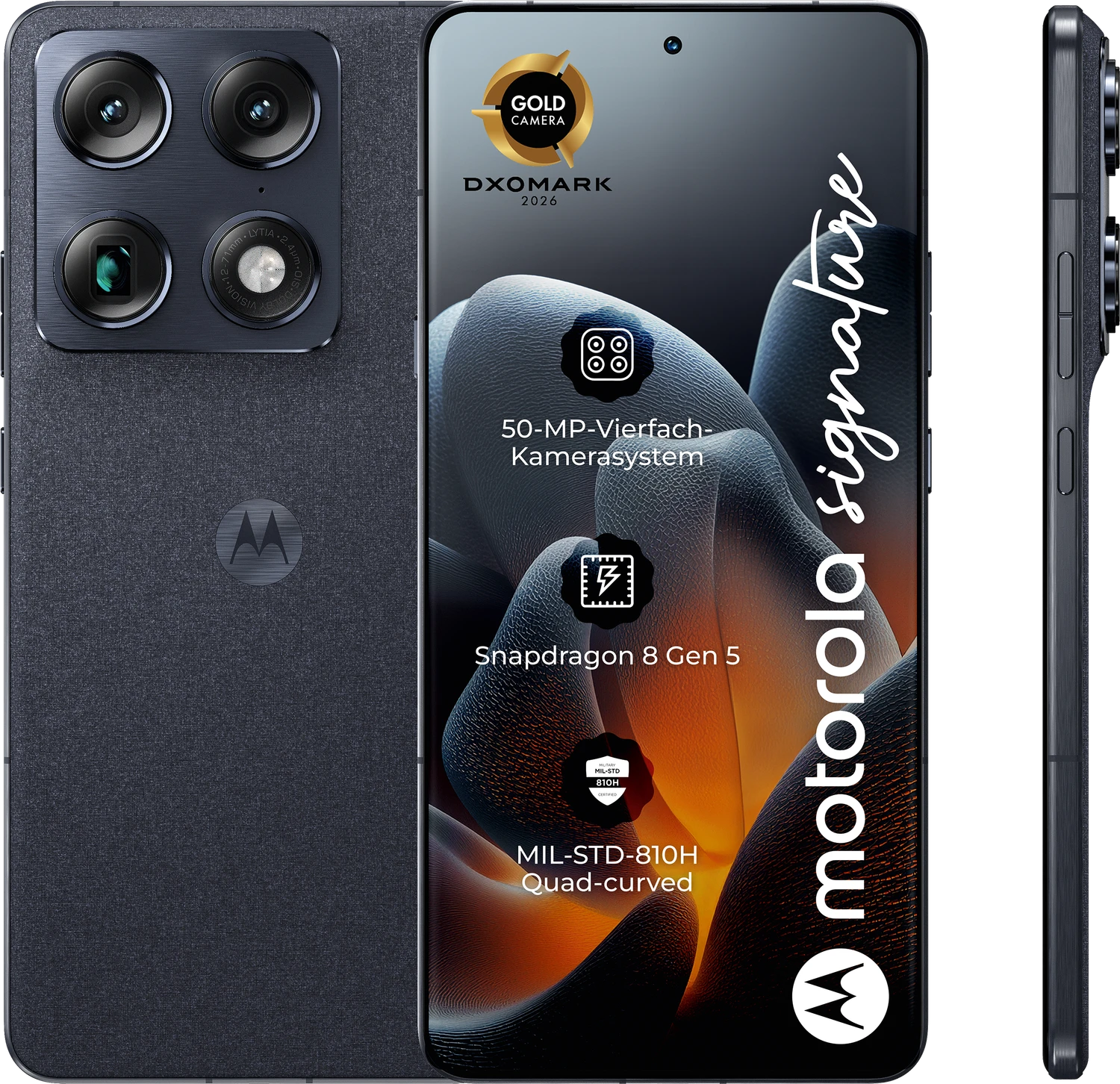 Motorola Signature 5G Smartphone 16/512GB Android 16 Pantone Carbon (PBAB0002SE)