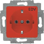 20 EUC/DV-217-101 SCHUKO Steckdosen-Einsatz rot RAL3020 (2CKA002011A6251)