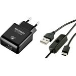 VOLTCRAFT QCP-3000 USC USB-Ladegerät Passend für: Raspberry Pi Ausgangsstrom (max.) 3000 mA 1 x USB-C™ Stecker mit Ein-/Aus-Schalter, Qualcomm Quick Charge 3.0 (QCP-3000 USC)