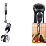 Little balance Stabmixer Speed Inox 600, 600 Watt, Edelstahl Edelstahlklingen mit Wellenschliff, Spritzschutzkegel, - 1 Stück (LB 8459)