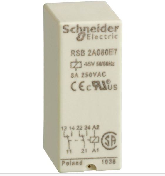 APC Schneider 10 Stück - Schneider Electric Steckrelais 48V AC RSB2A080E7 / 536729