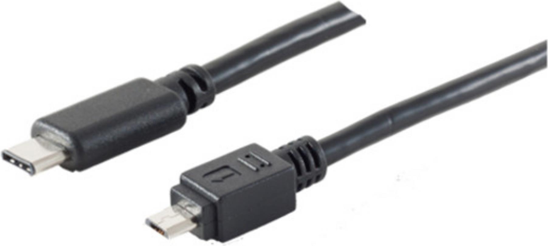 S-Conn 77145-1.8 1.8m USB C Micro-USB B Männlich Männlich Schwarz USB Kabel (77145-1.8)