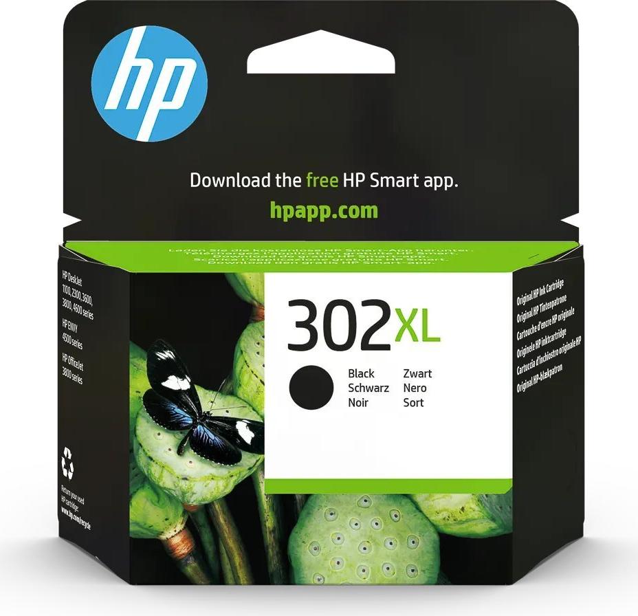 HP 302XL Tintenpatrone Schwarz Hohe Ergiebigkeit