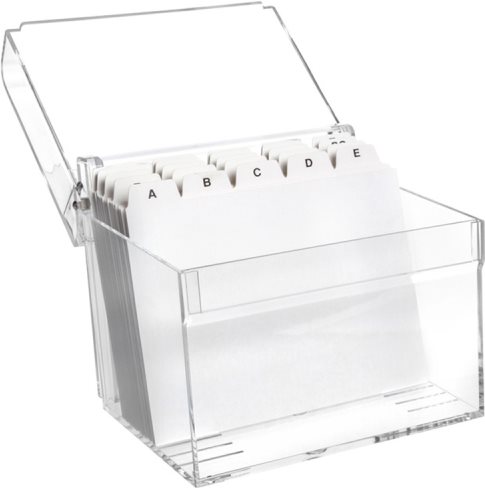 Maul 19528-05 A6 Acryl Karteikasten Transparent