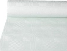 PAPSTAR Damast-Tischtuch, Rolle, 10 x 1 m, weiß Papiertischtuch mit Damastprägung, Stärke: 40 g/qm - 1 Stück (12540)