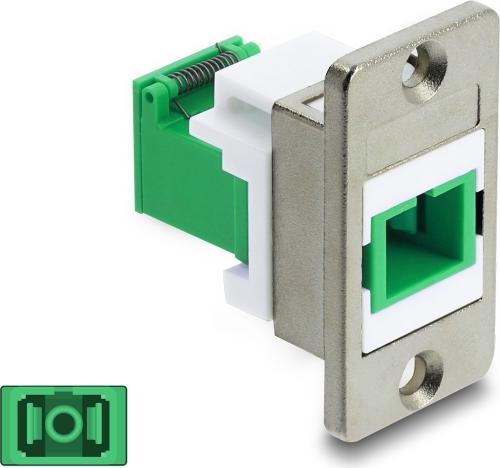 Delock Panel-Mount SC Simplex Buchse zu SC Simplex Buchse mit Laserschutzklappe 91104