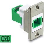 Delock Panel-Mount SC Simplex Buchse zu SC Simplex Buchse mit Laserschutzklappe 91104